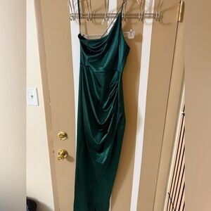 Elegant Green Draped Dress Windsor